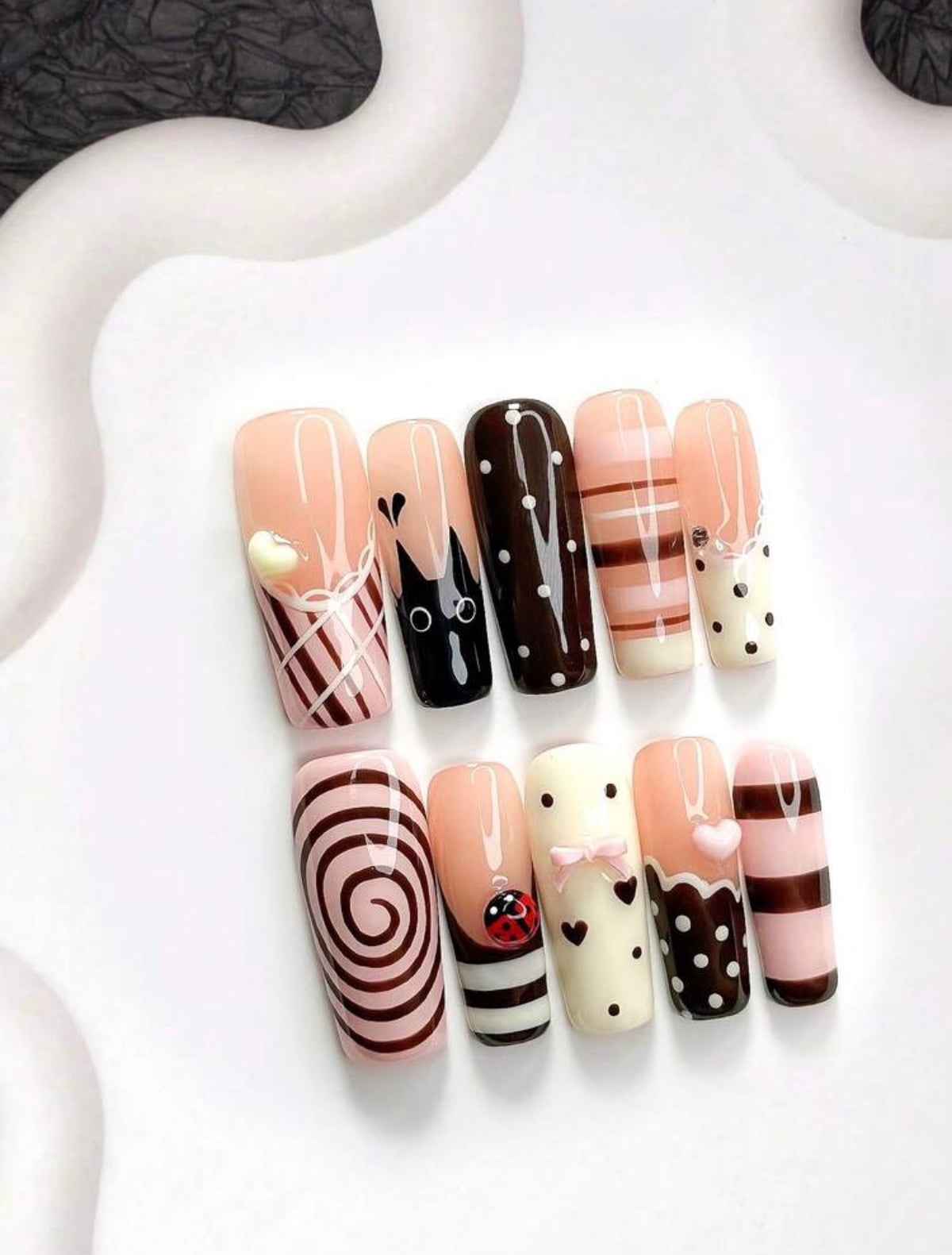 Adorable Cartoon 3D Press-On Nails